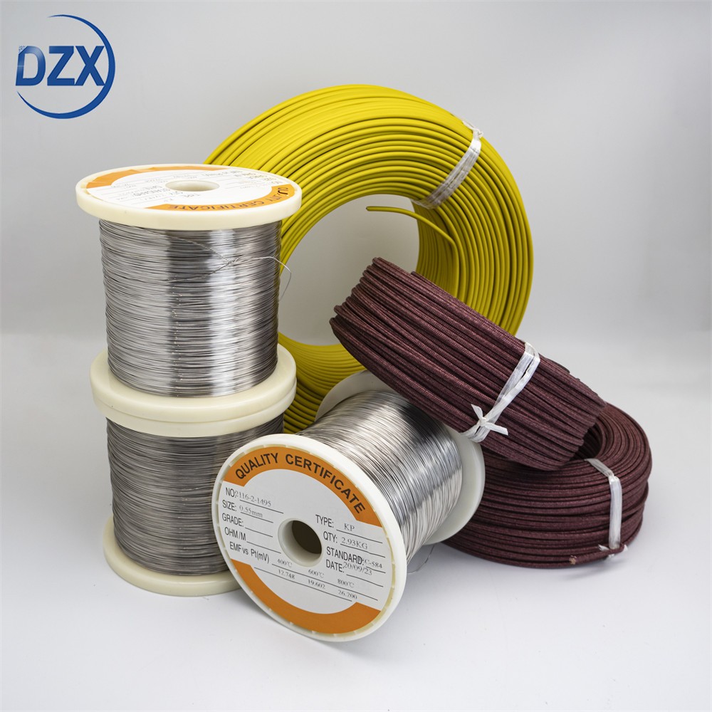Type K/J/E/N/T thermocouple wire Fiberglass braided wire PVC silicone FEP PFA PTFE insulation Thermocouple extension wire